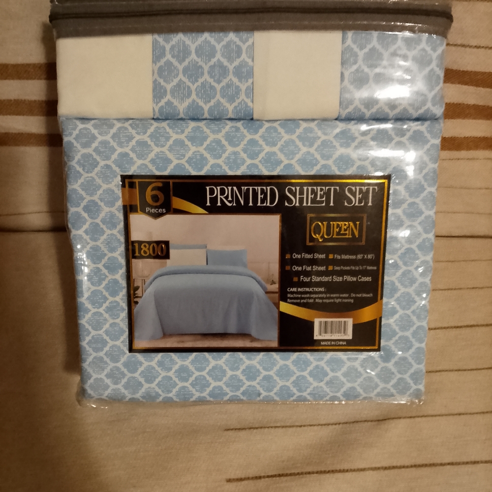 Queen Bedsheet 6pcs In Package
